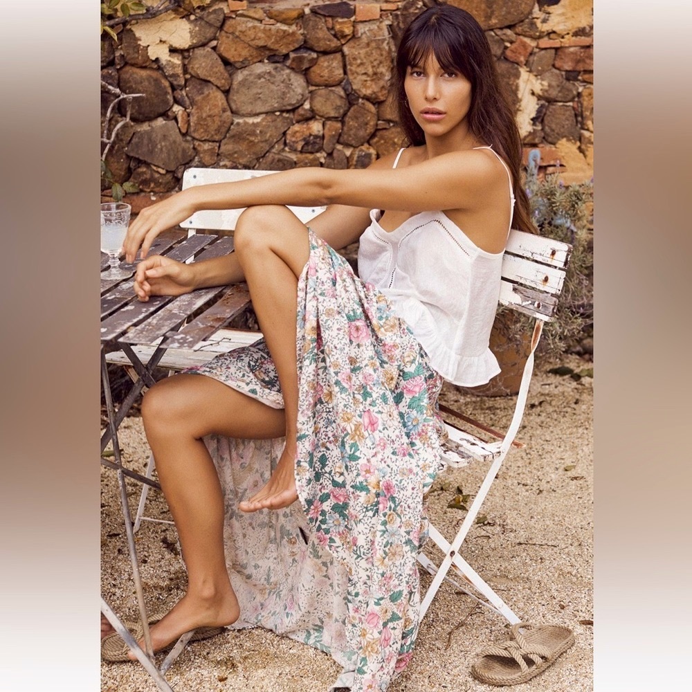 AUGUSTE THE LABEL Spring Rose Wylde Floral High Waisted Maxi Skirt - Picture 1 of 16